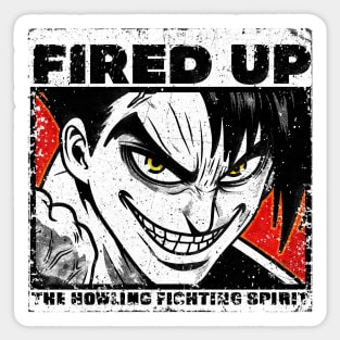 Saw Paing- FIRED UP - Kengan - Ashura Omega Season 2 CL Sticker